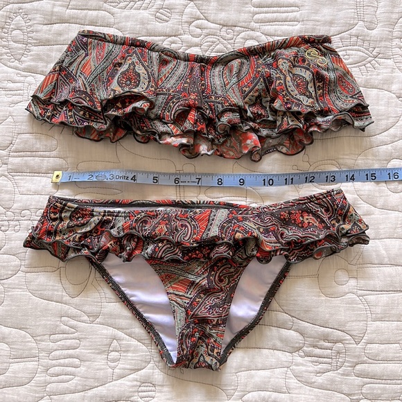 Rip Curl Other - Rip Curl Paisley Ruffle bikini